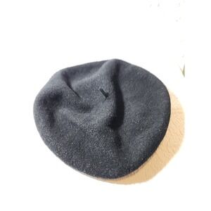 Wool Beret Hat Unisex 100% Wool Black One Size
